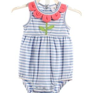 Florence Eiseman Blue and White Romper NWT 6M